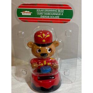 Solar Figure Drumming Bear Decoration Christmas House Toy